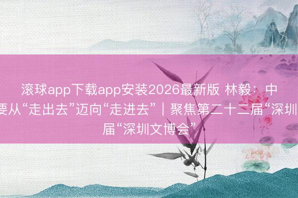 滚球app下载app安装2026最新版 林毅：中国影视要从“走出去”迈向“走进去”｜聚焦第二十二届“深圳文博会”